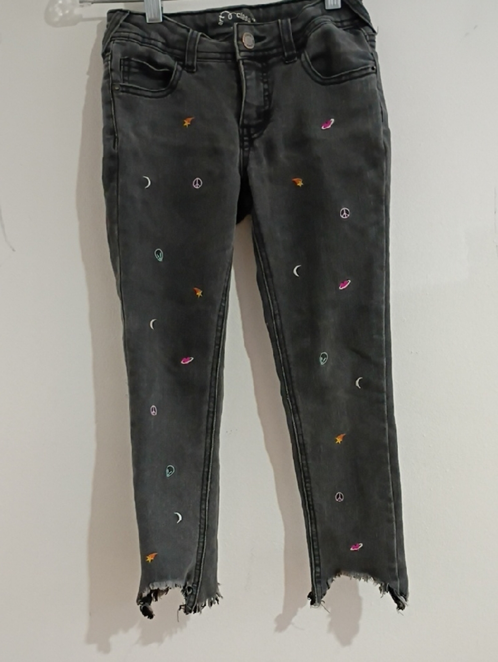 art class Black Embroidered Skinny Kids Jeans